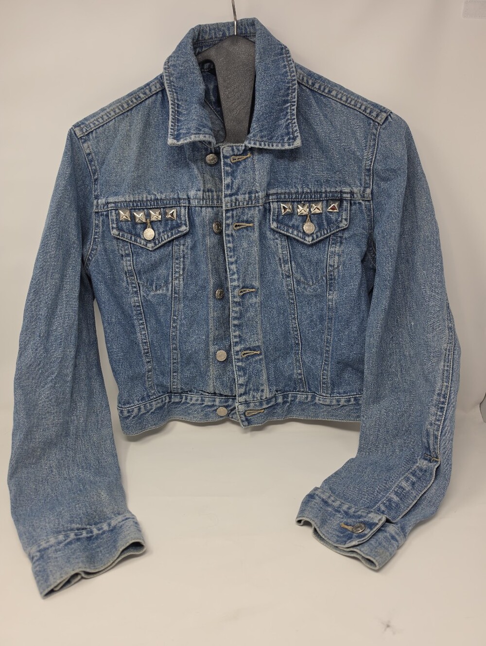 Vintage Tommy Hilfiger Light Blue Studded Denim Jacket